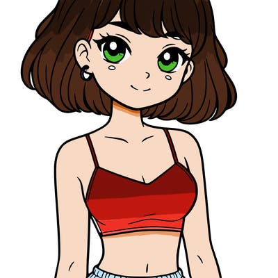 girl with crop top