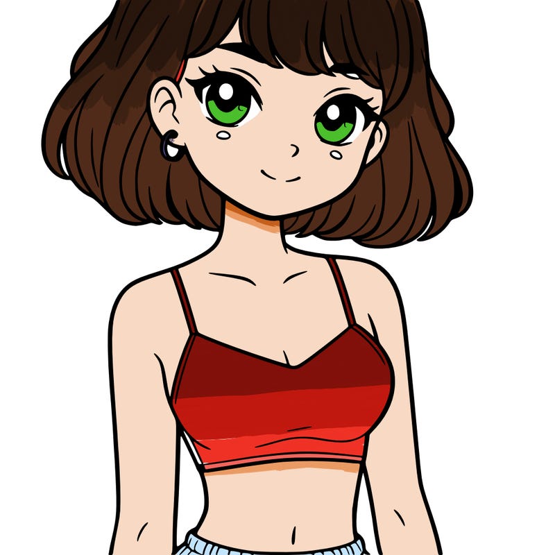 girl with crop top
