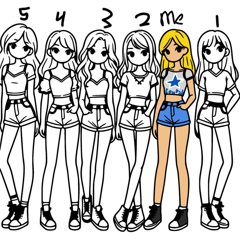 a group of girls wearing crop tops and shorts