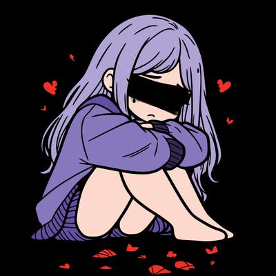 a girl after a breakup