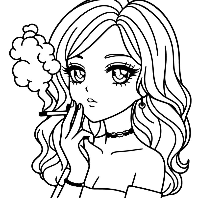 beautiful girl smoking