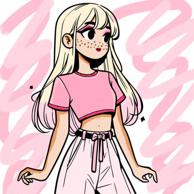 girl in a cute crop top