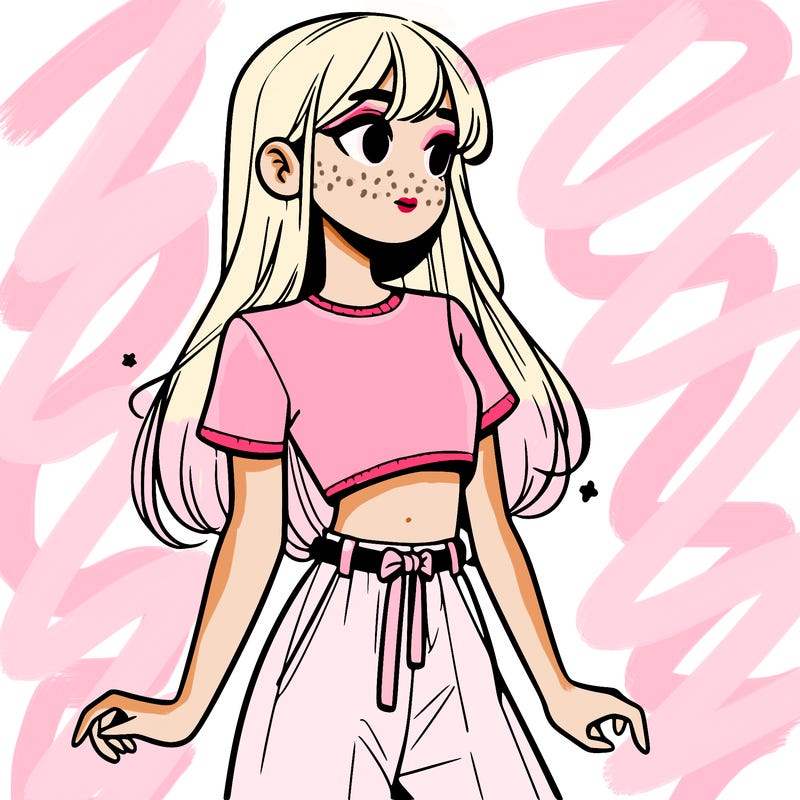 girl in a cute crop top