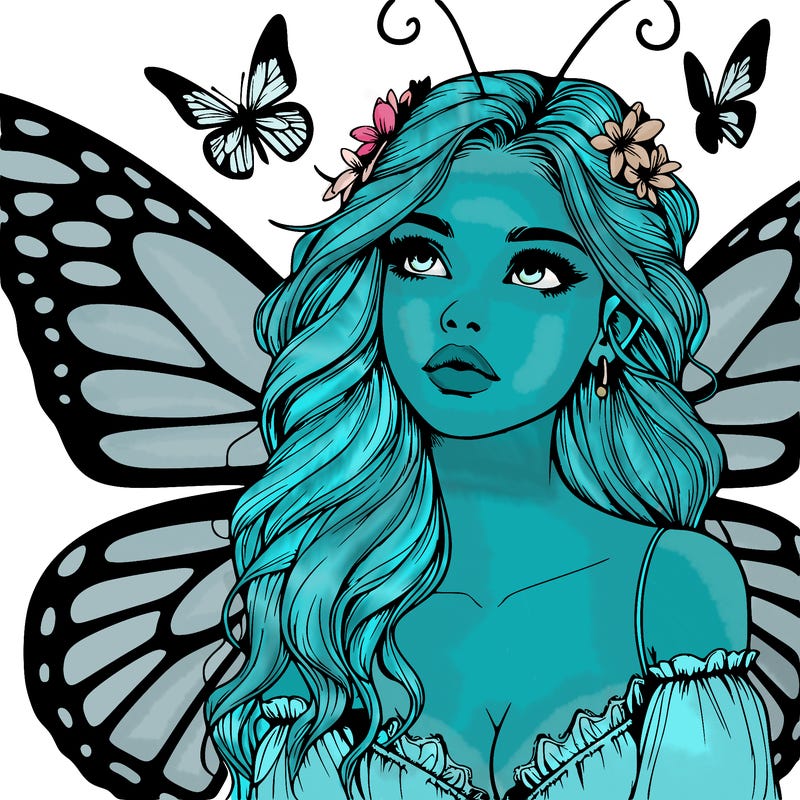 butterfly fairy realistic girl