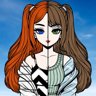 realistic girl split