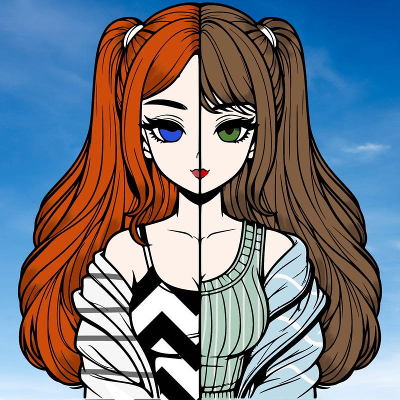 realistic girl split