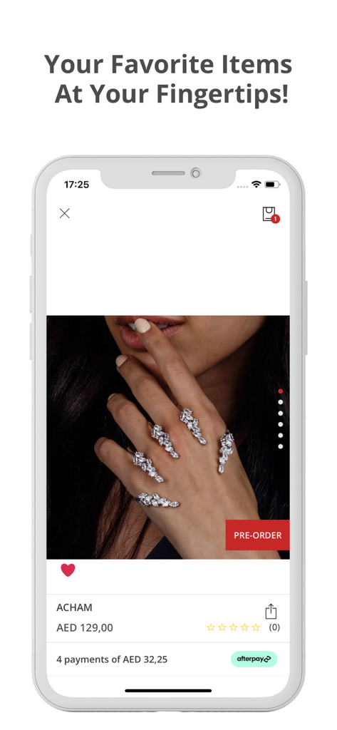 Miss Odd - A screenshot of the Miss Odd app showing a hand wearing unique silver rings.