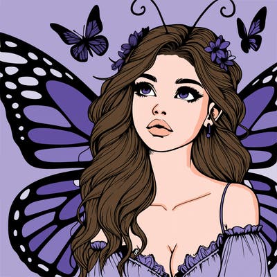 butterfly fairy realistic girl