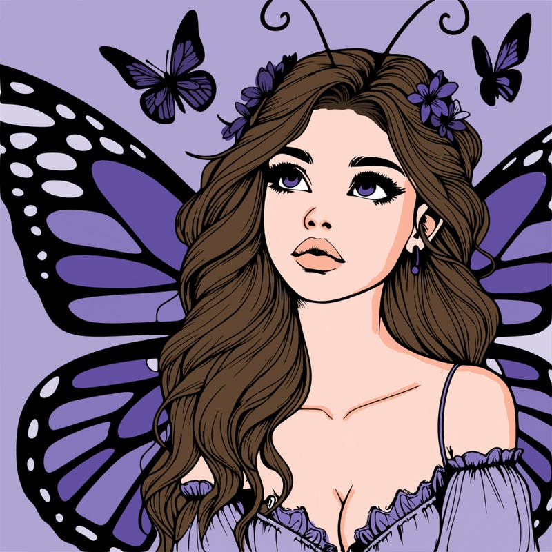 butterfly fairy realistic girl