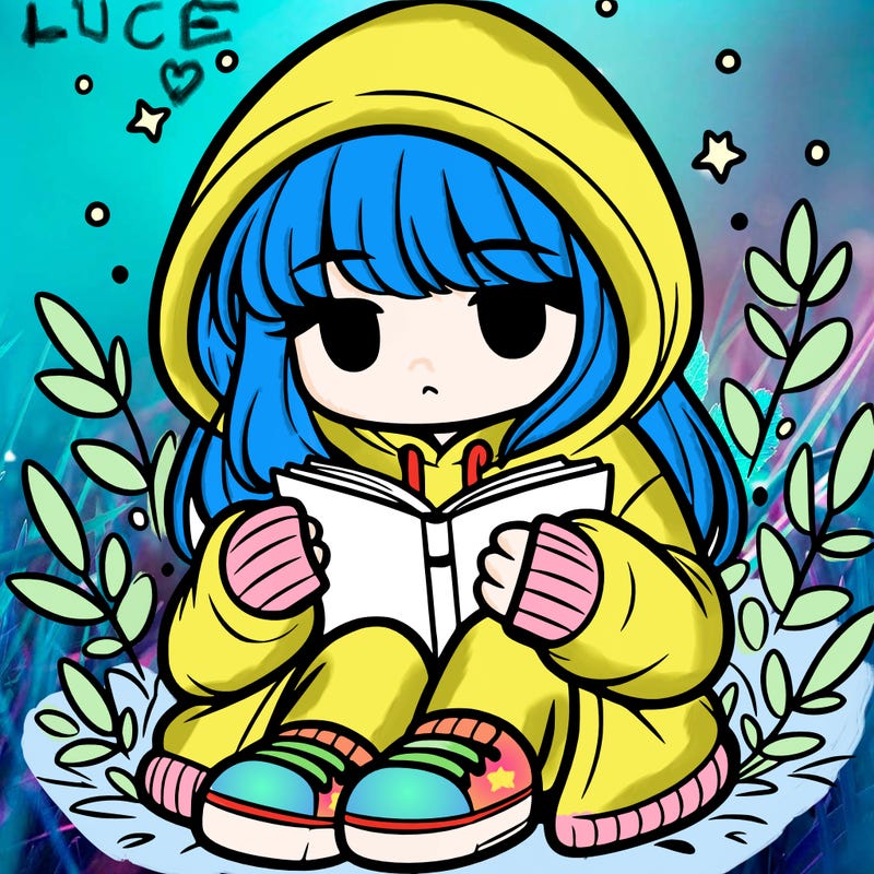 girl in oversized hoodie reading a book