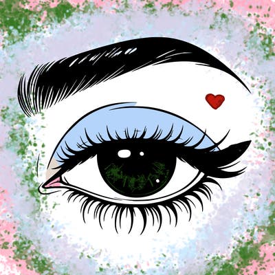 eye closed realistic