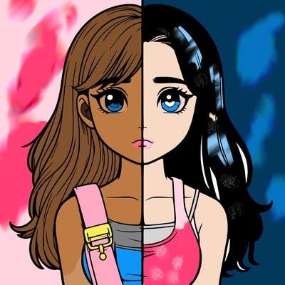 realistic girl split