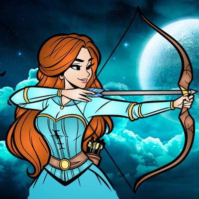 archery, beautiful lady