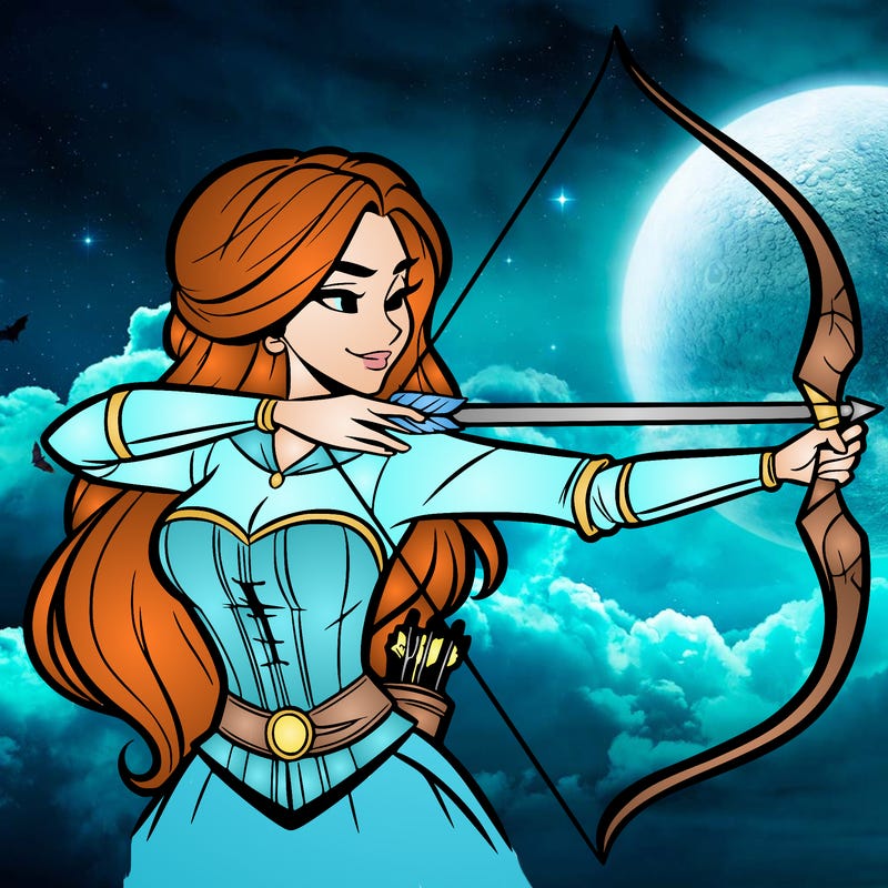 archery, beautiful lady