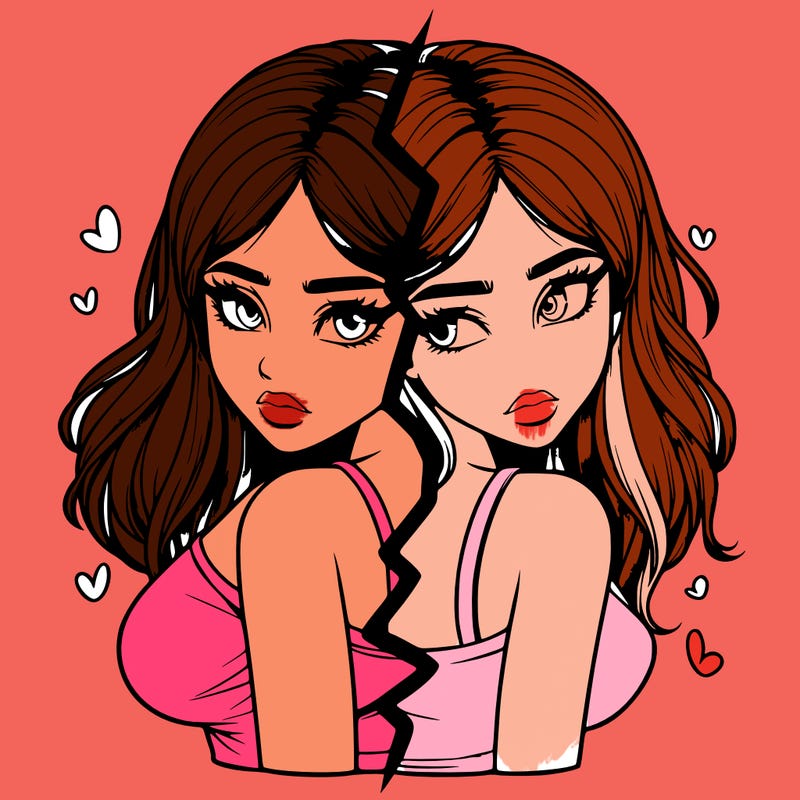 realistic girl split