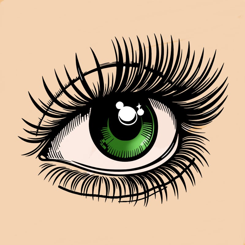 realistic eye long eylashes