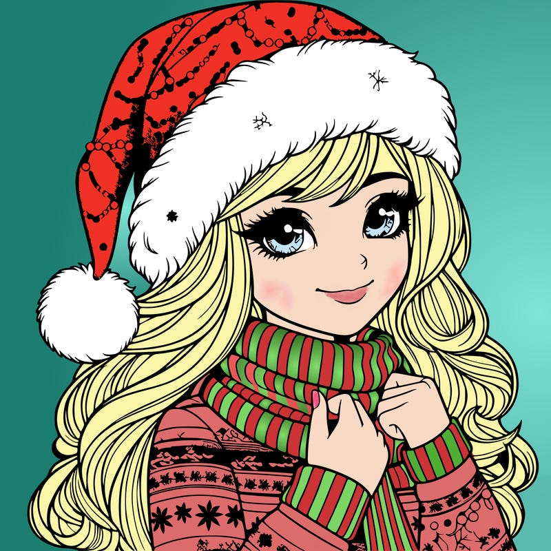 realistic christmas girl