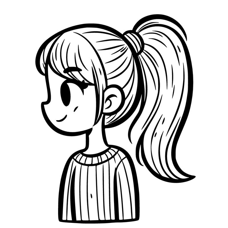 girl with ponytail