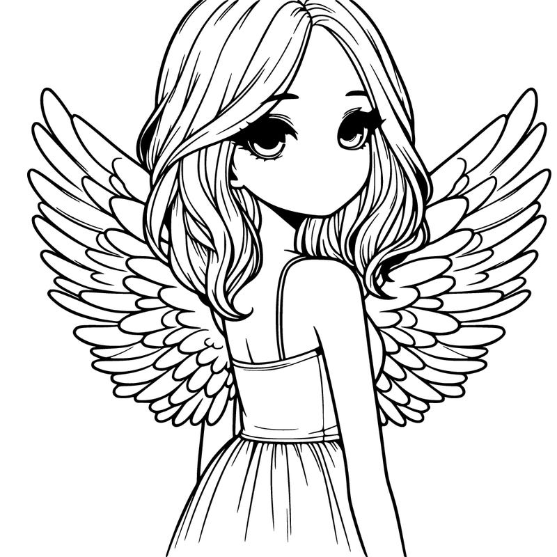 realistic girl with wings
