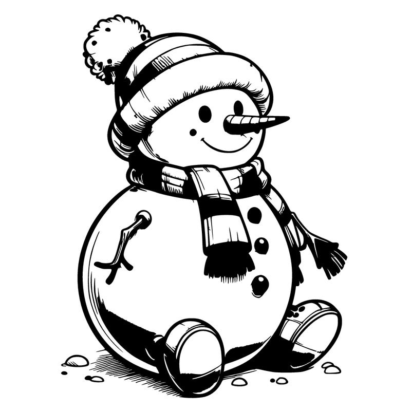 realistic snowman with legs