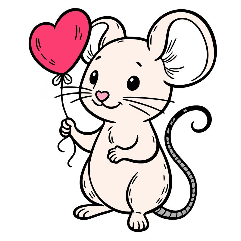 mouse with heart