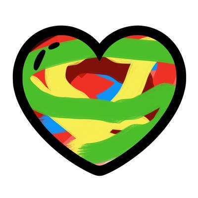 a blank heart