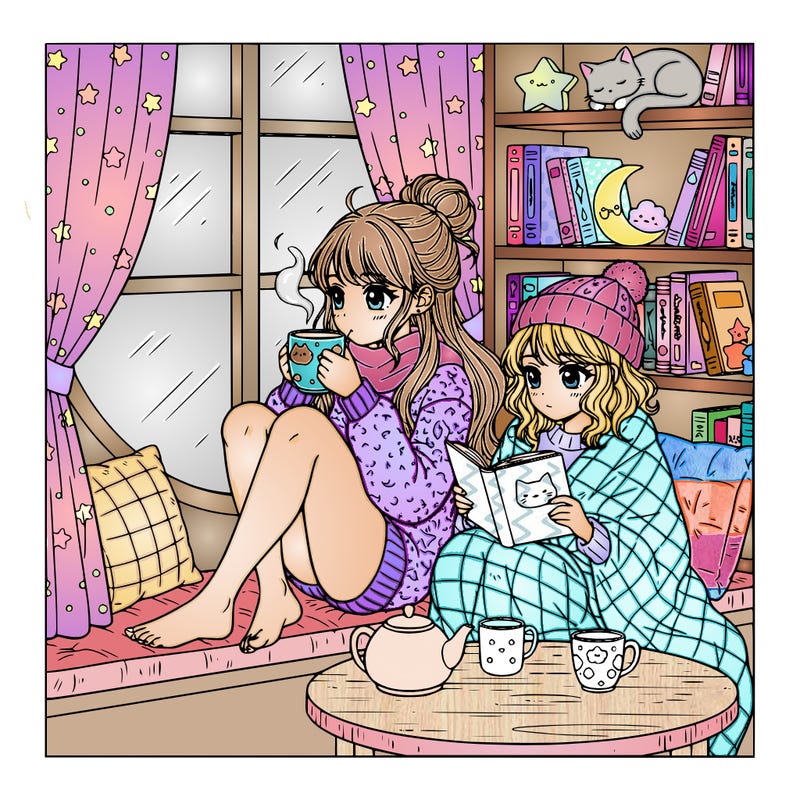 cute cozy manga girls