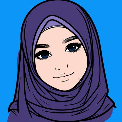 realistic girl with hijap