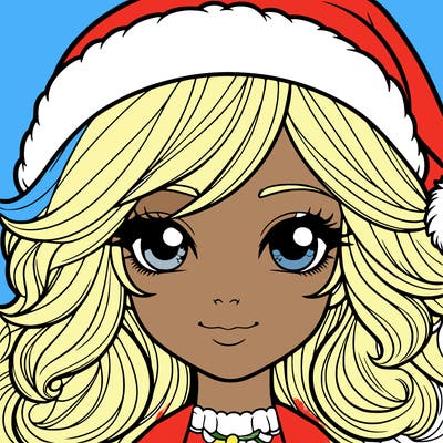 realistic christmas girl