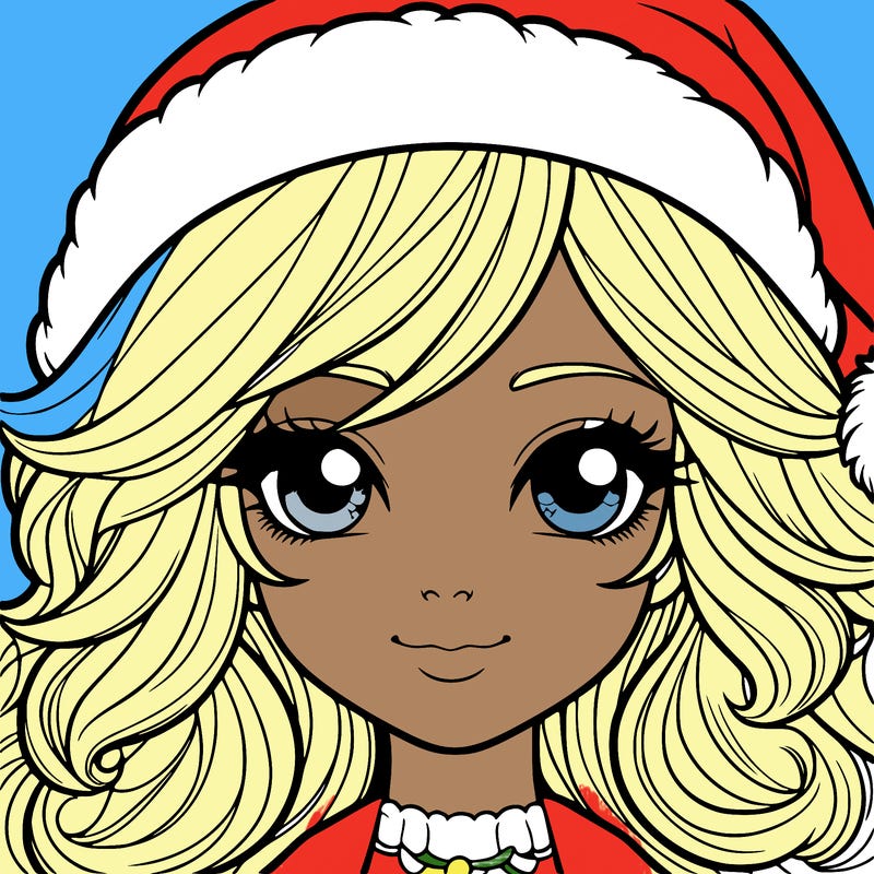 realistic christmas girl