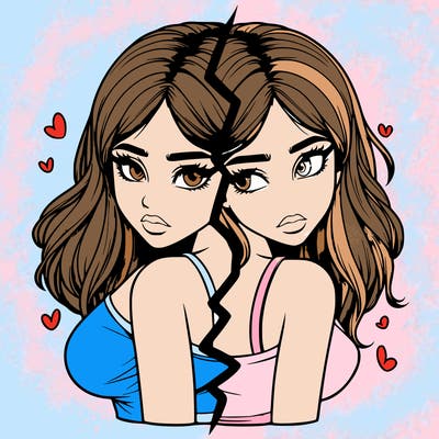 realistic girl split