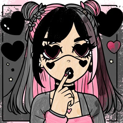 aesthetic heart girl