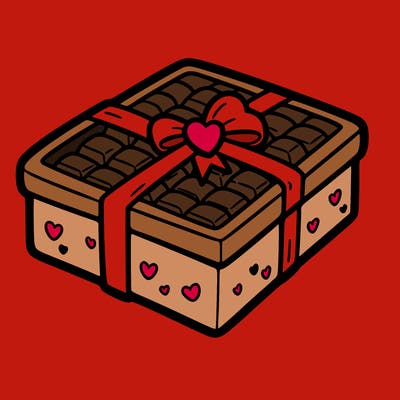 a box of chocolate for valentines day