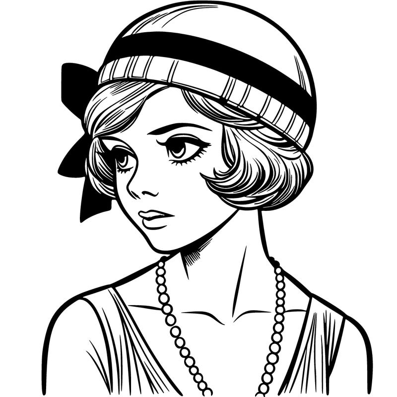realistic girl from the 1920s
