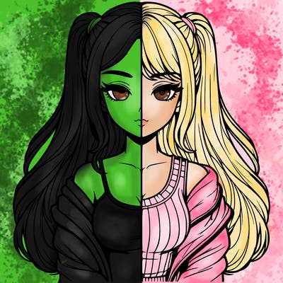 realistic girl split