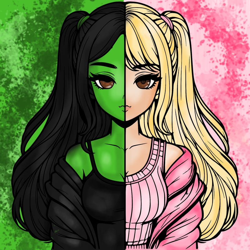 realistic girl split