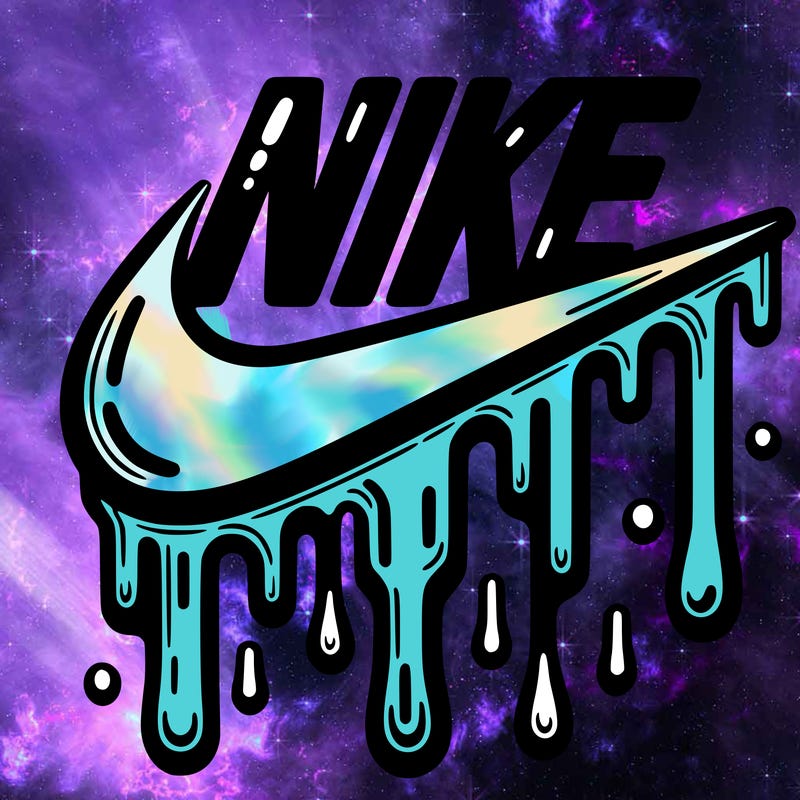 dripping nike logo