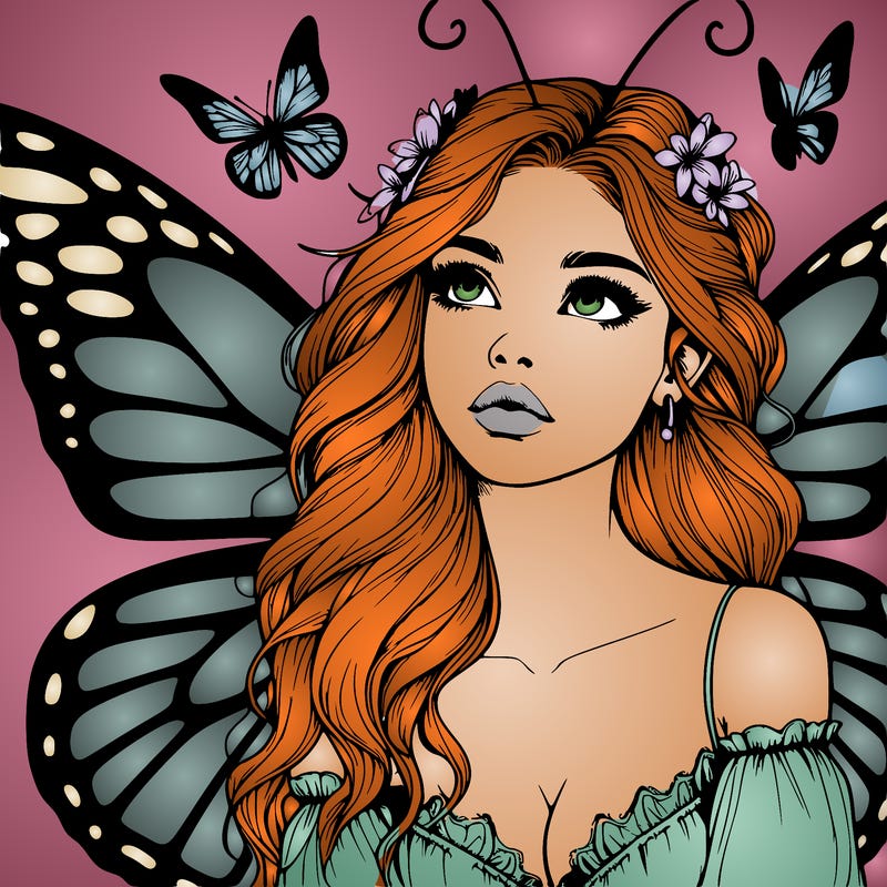 butterfly fairy realistic girl
