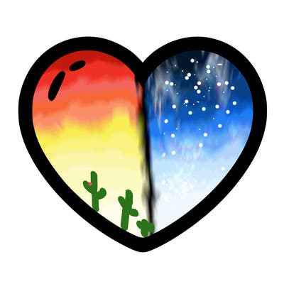 a blank heart