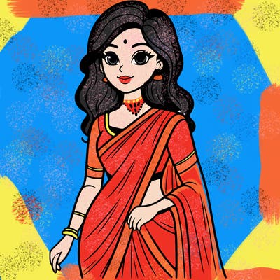 a women in a saree