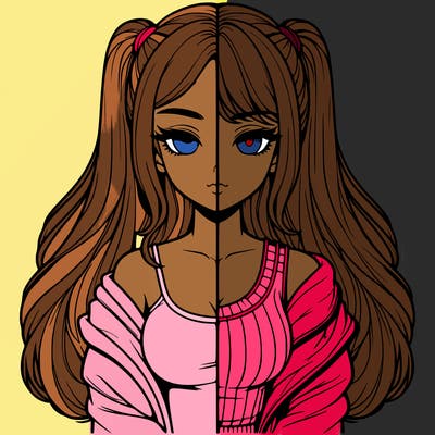 realistic girl split