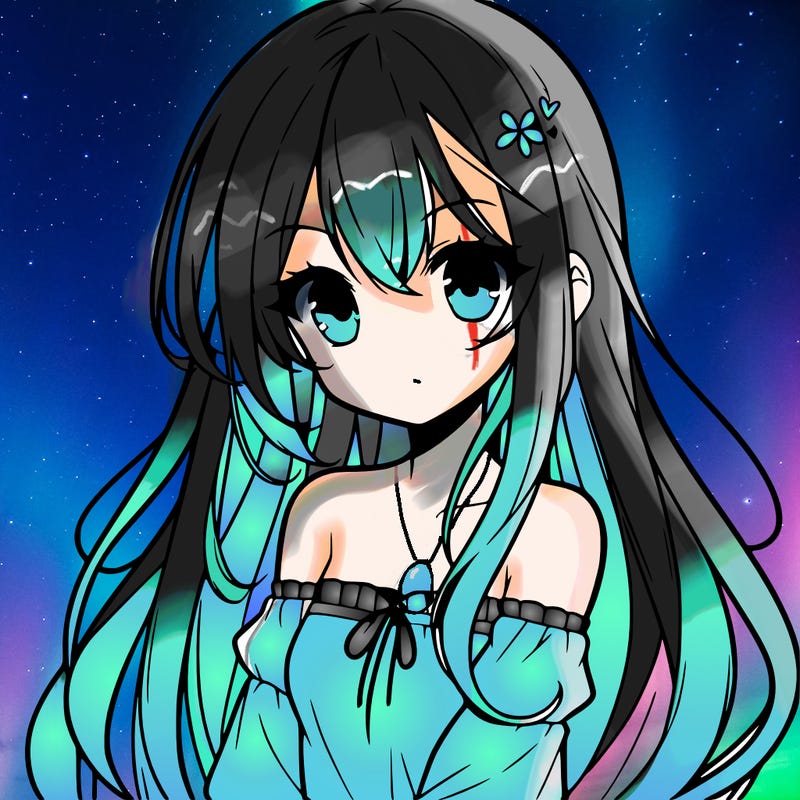 cute anime girl with long hair