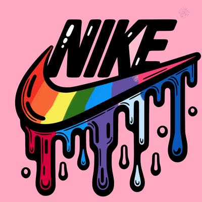 dripping nike logo