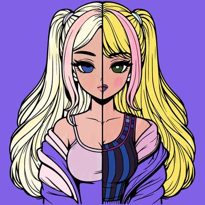 realistic girl split