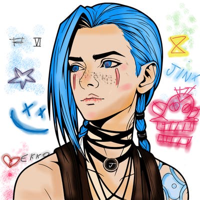 jinx from arcane realistic