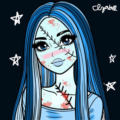 realistic girl with straight and long hair