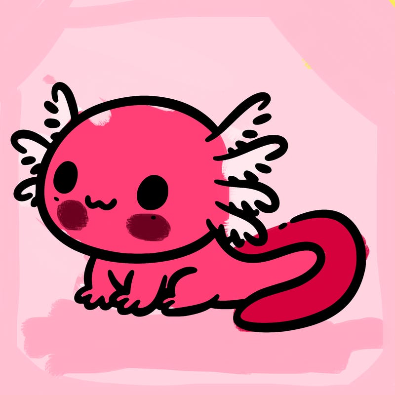 simple baby axolotl