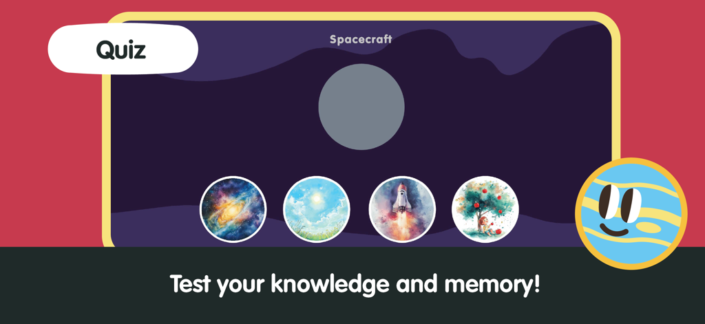 Little Astronauts - Space Kids - Educational space quiz for kids featuring a spacecraft identification question.