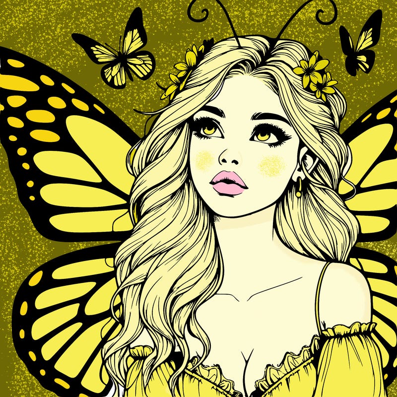 butterfly fairy realistic girl