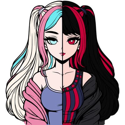 realistic girl split